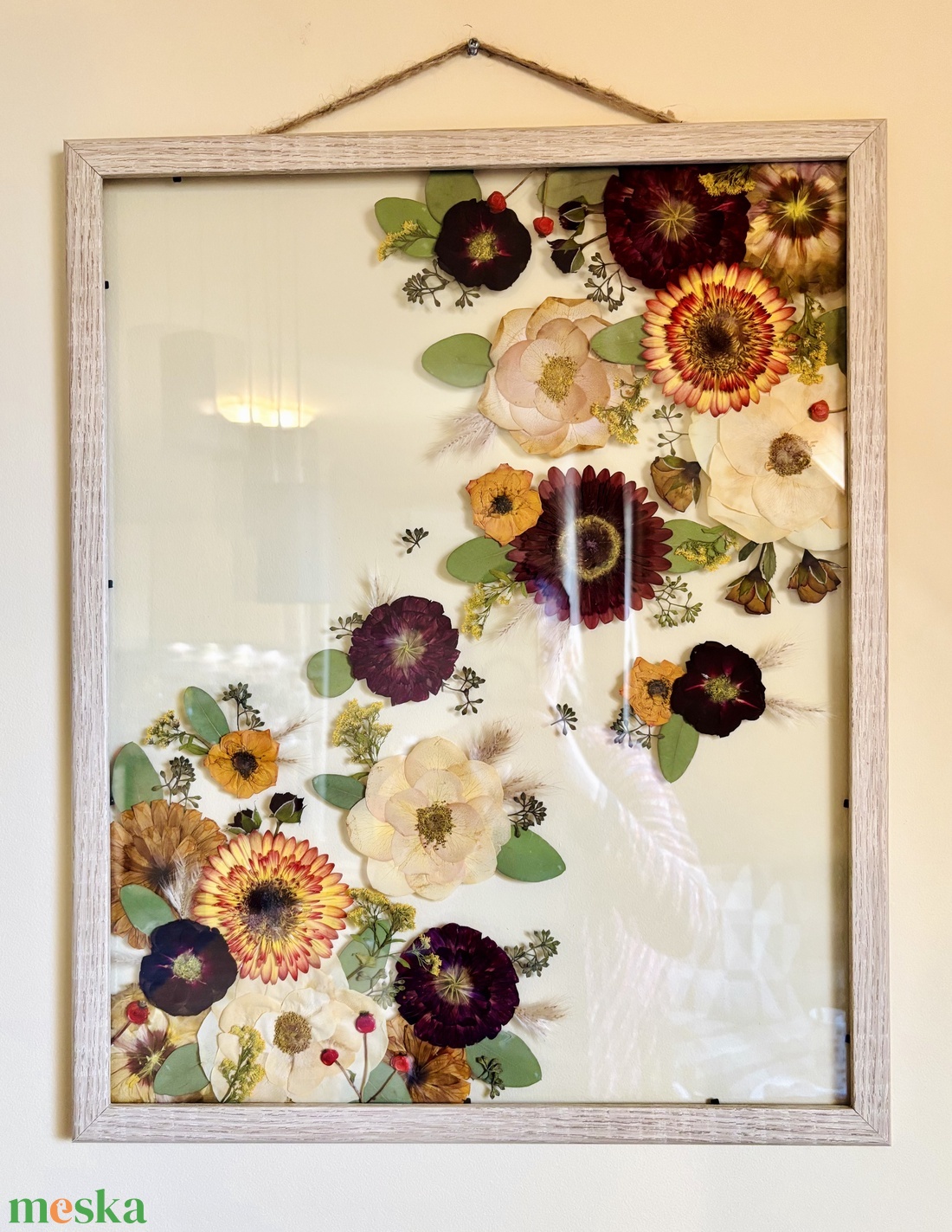 Esküvői csokor préselés 50x60 cm lebegő keretben - egyedi megrendelésre - otthon & életmód - dekoráció - virágdísz és tartó - virágbox, virágdoboz - Meska.hu