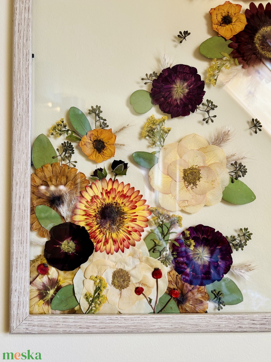 Esküvői csokor préselés 50x60 cm lebegő keretben - egyedi megrendelésre - otthon & életmód - dekoráció - virágdísz és tartó - virágbox, virágdoboz - Meska.hu