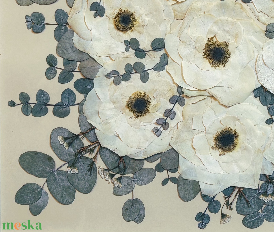 Esküvői csokor préselés 30x40 cm lebegő keretben - egyedi megrendelésre - otthon & életmód - dekoráció - virágdísz és tartó - virágbox, virágdoboz - Meska.hu