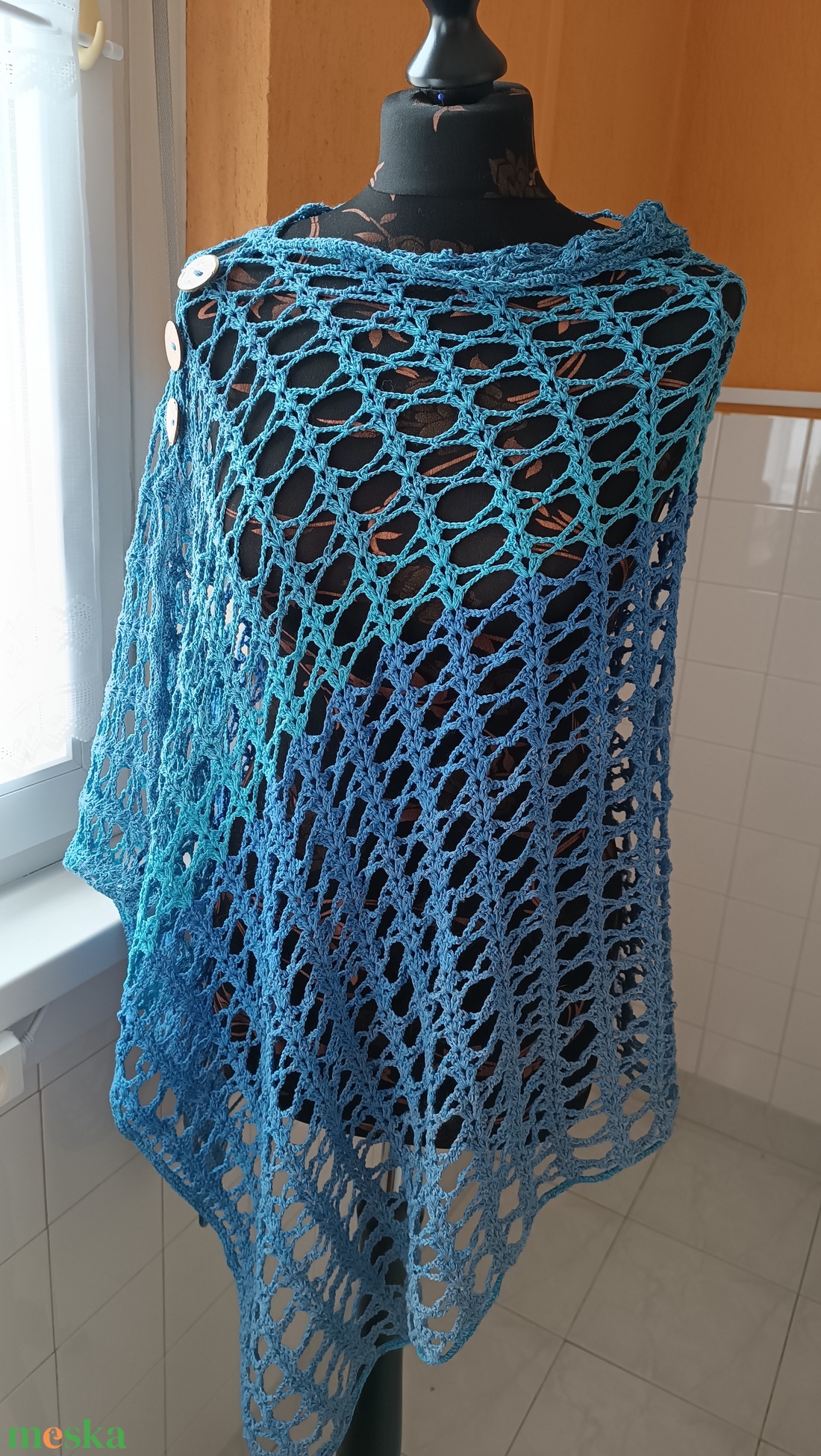 Tenger poncsó - ruha & divat - női ruha - poncsó - Meska.hu  Tenger poncsó - ruha & divat - női ruha - poncsó - Meska.hu