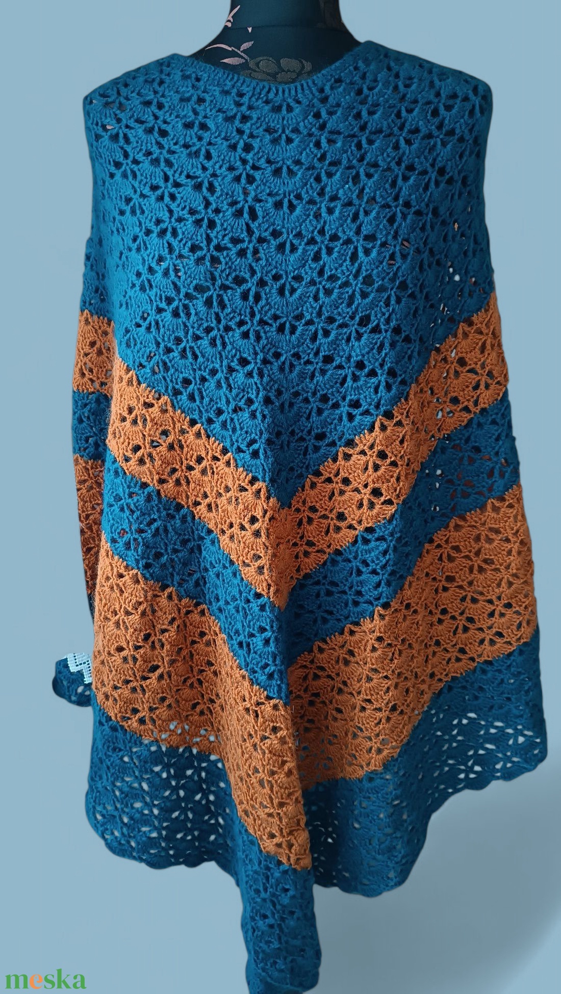 Menta  poncsó - ruha & divat - női ruha - poncsó - Meska.hu