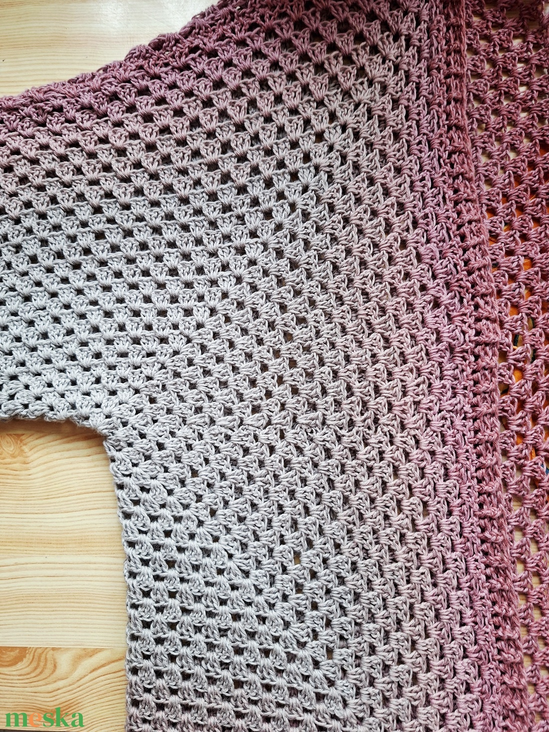 SzürkeségDivatos hexagon kardigán - ruha & divat - női ruha - kardigánok - Meska.hu