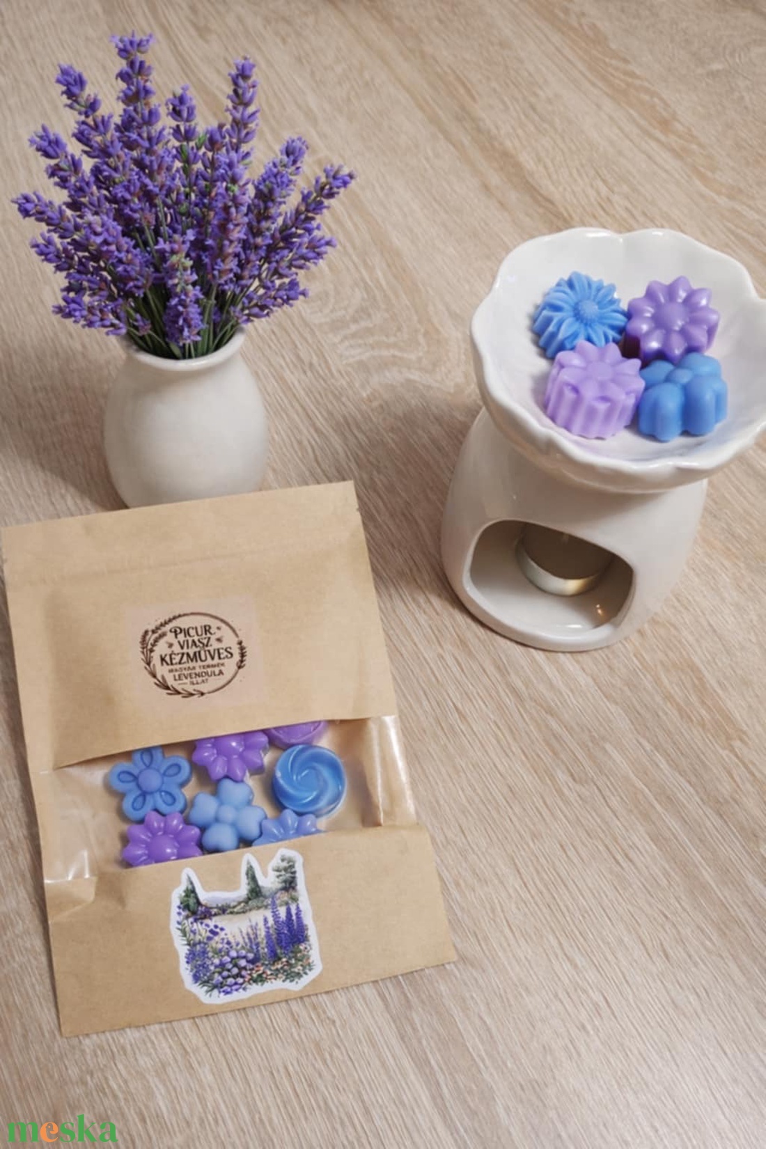Levendula illatviasz  - otthon & életmód - gyertya, illat, aroma - illatviasz - Meska.hu