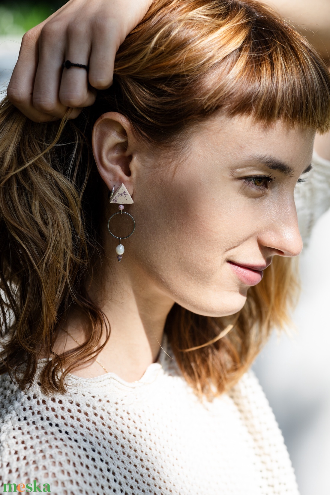 Pearl triangle - ékszer - ékszerszett - Meska.hu Pearl triangle - ékszer - ékszerszett - Meska.hu