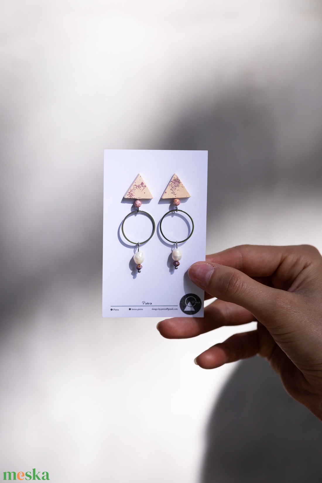 Pearl triangle - ékszer - ékszerszett - Meska.hu Pearl triangle - ékszer - ékszerszett - Meska.hu