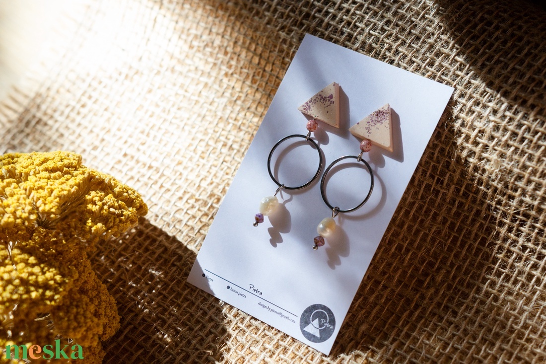 Pearl triangle - ékszer - ékszerszett - Meska.hu Pearl triangle - ékszer - ékszerszett - Meska.hu