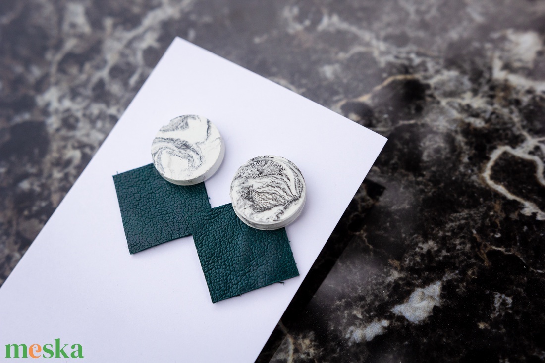 Green marble - ékszer - fülbevaló - lógó fülbevaló - Meska.hu Green marble - ékszer - fülbevaló - lógó fülbevaló - Meska.hu