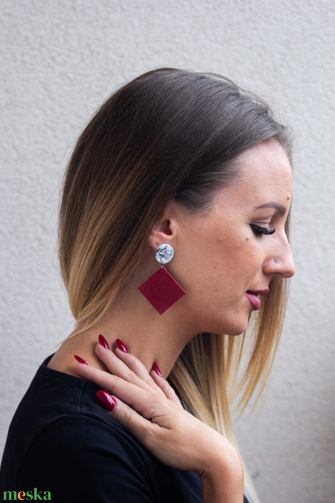 Big red marble - ékszer - fülbevaló - lógó fülbevaló - Meska.hu Big red marble - ékszer - fülbevaló - lógó fülbevaló - Meska.hu