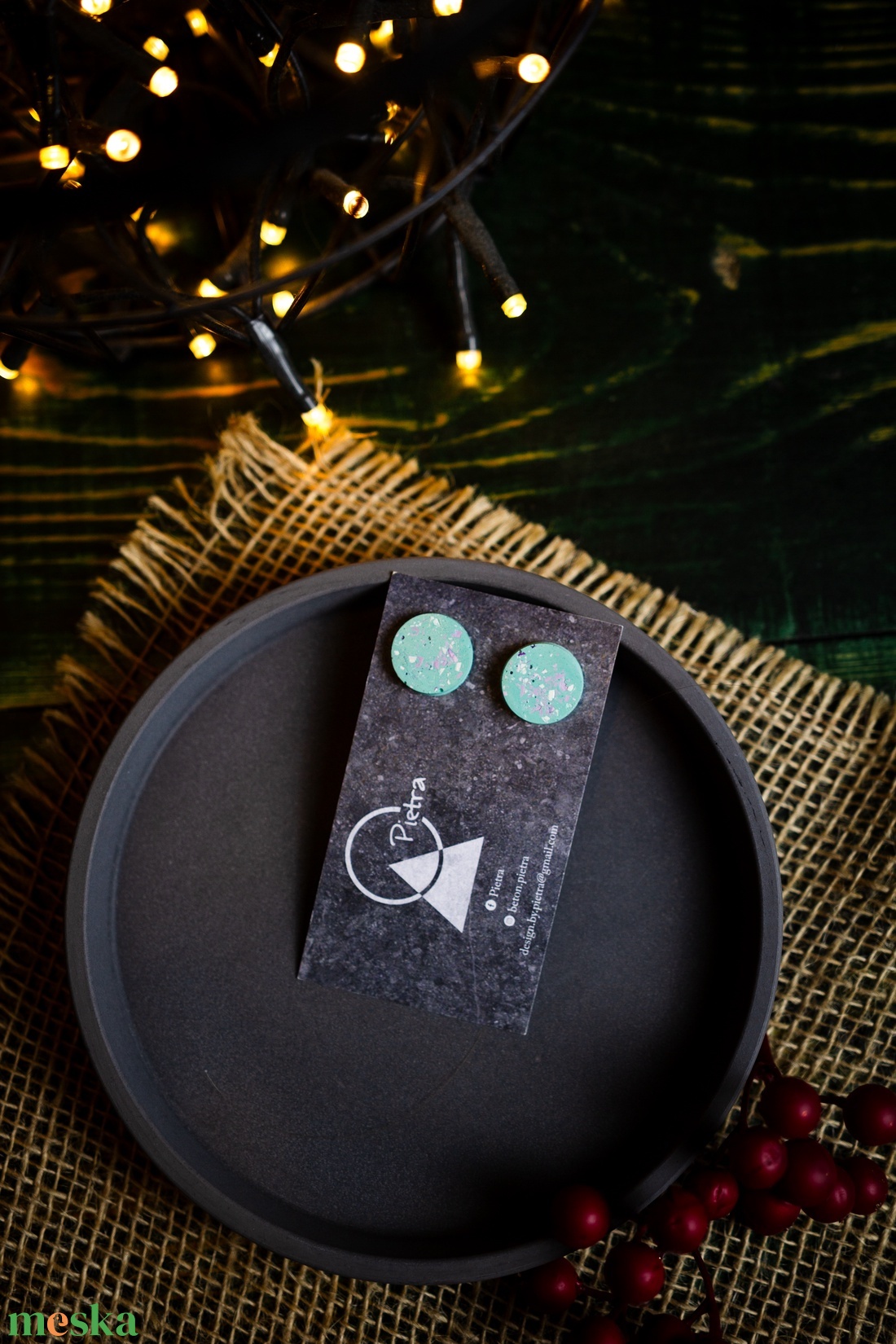 Türkiz és rózsaszín  - színes beton fülbevaló - ékszer - fülbevaló - pötty fülbevaló - Meska.hu Türkiz és rózsaszín  - színes beton fülbevaló - ékszer - fülbevaló - pötty fülbevaló - Meska.hu