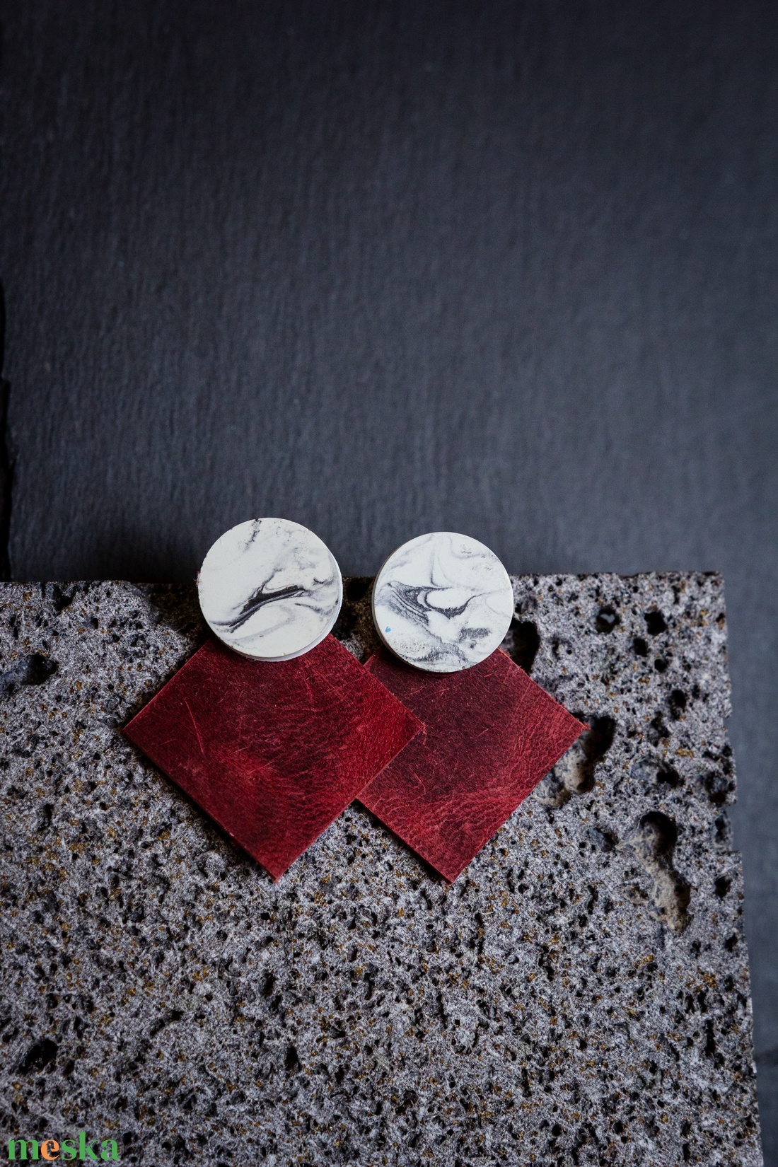 Mini marble - színes beton fülbevaló - ékszer - fülbevaló - lógó fülbevaló - Meska.hu Mini marble - színes beton fülbevaló - ékszer - fülbevaló - lógó fülbevaló - Meska.hu