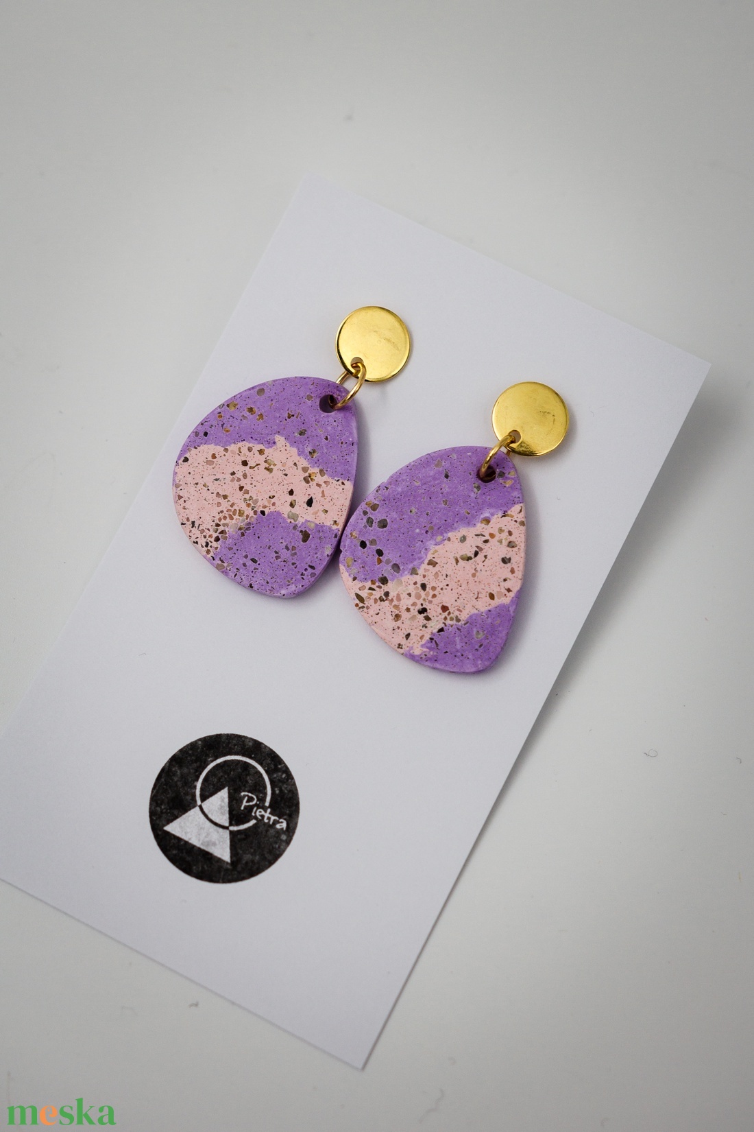 Pasztell - 6385 - ékszer - fülbevaló - lógó fülbevaló - Meska.hu