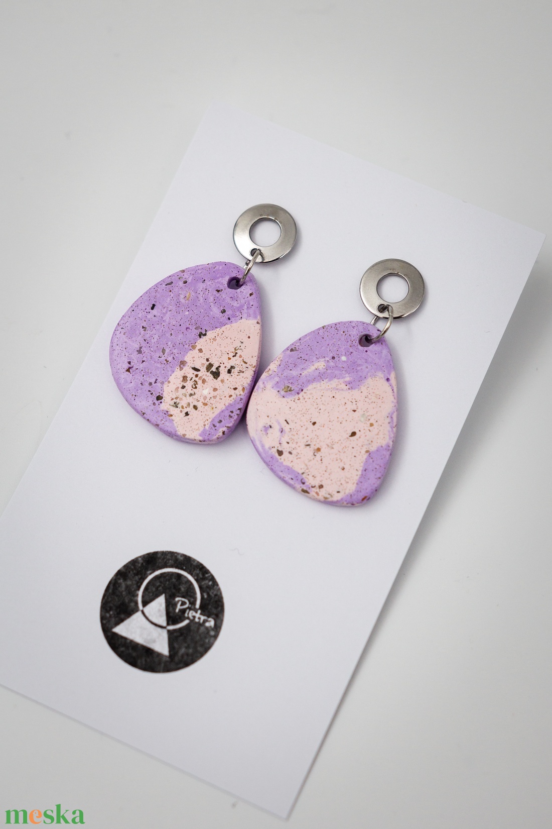 Pasztell - 6389 - ékszer - fülbevaló - lógó fülbevaló - Meska.hu