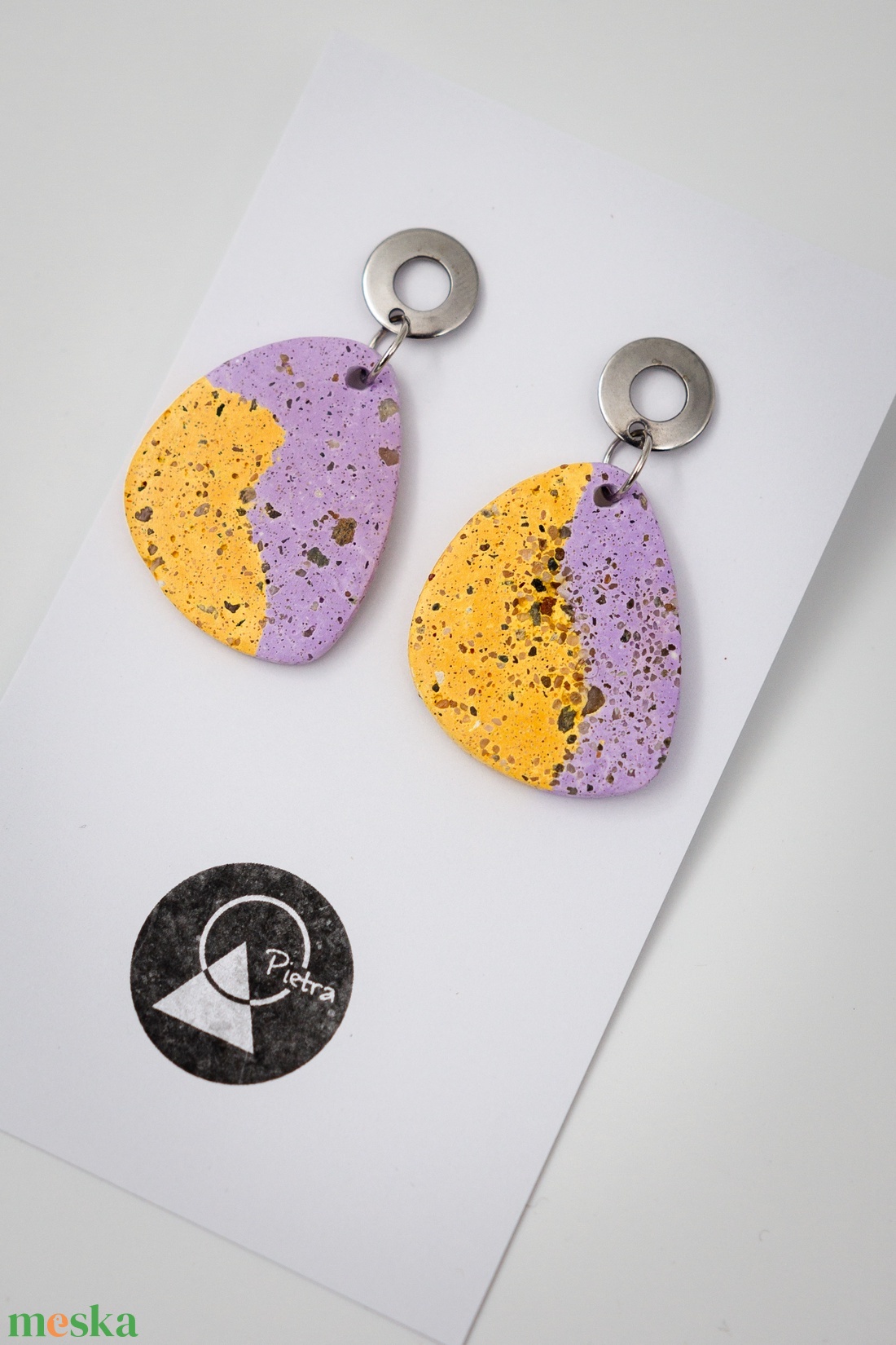 Pasztell - 6394 - ékszer - fülbevaló - lógó fülbevaló - Meska.hu