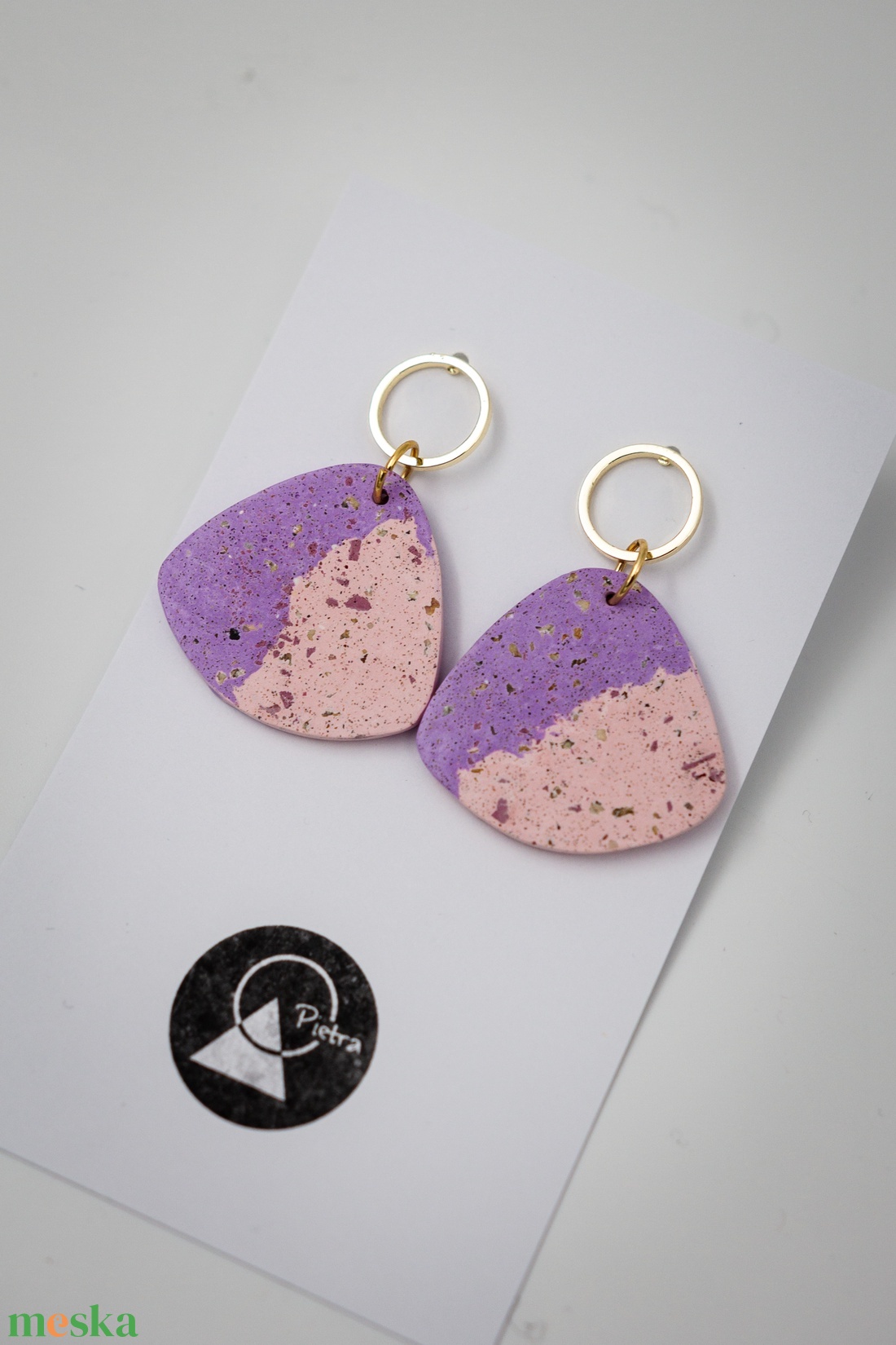 Pasztell - 6398 - ékszer - fülbevaló - lógó fülbevaló - Meska.hu