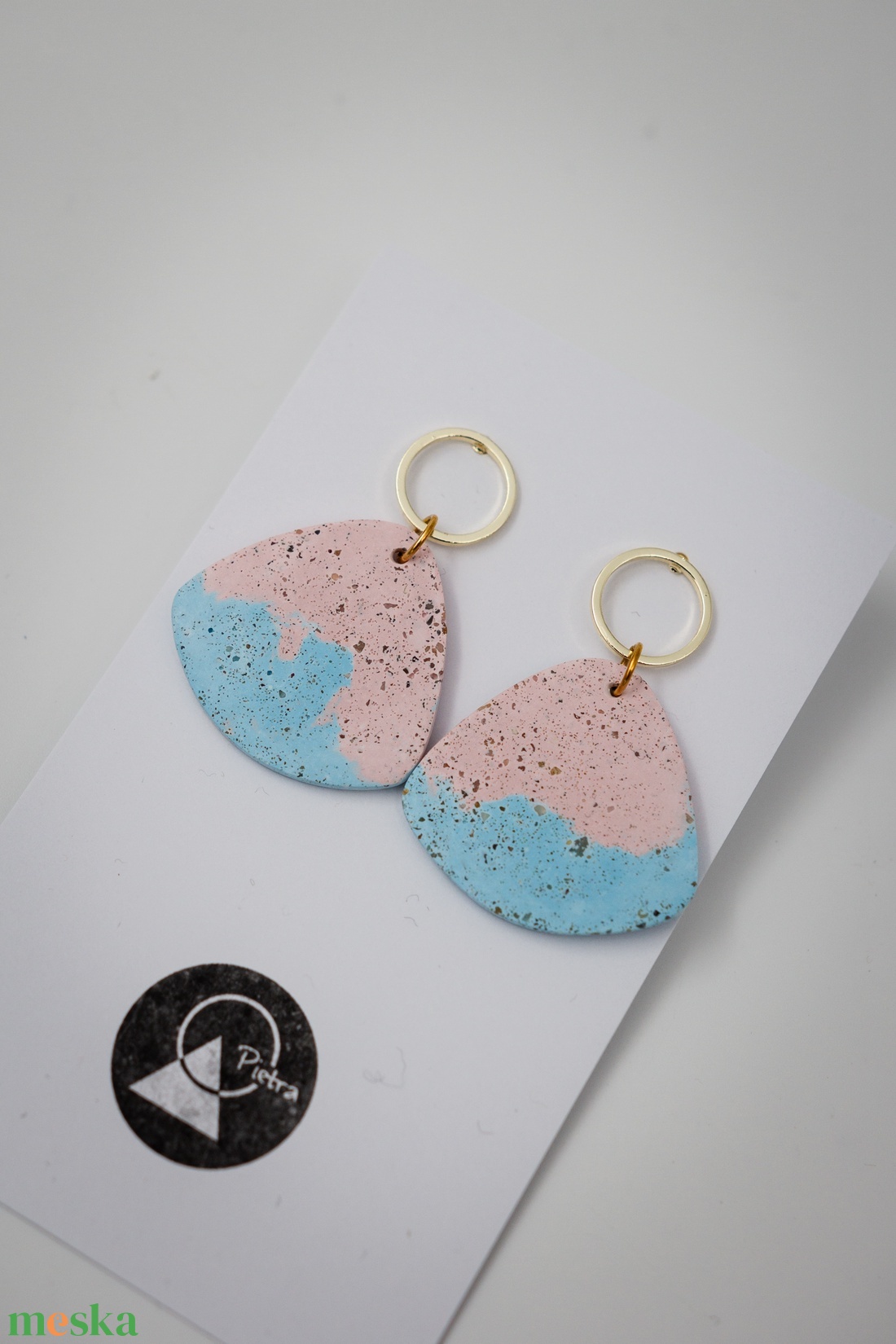 Pasztell - 6396 - ékszer - fülbevaló - lógó fülbevaló - Meska.hu