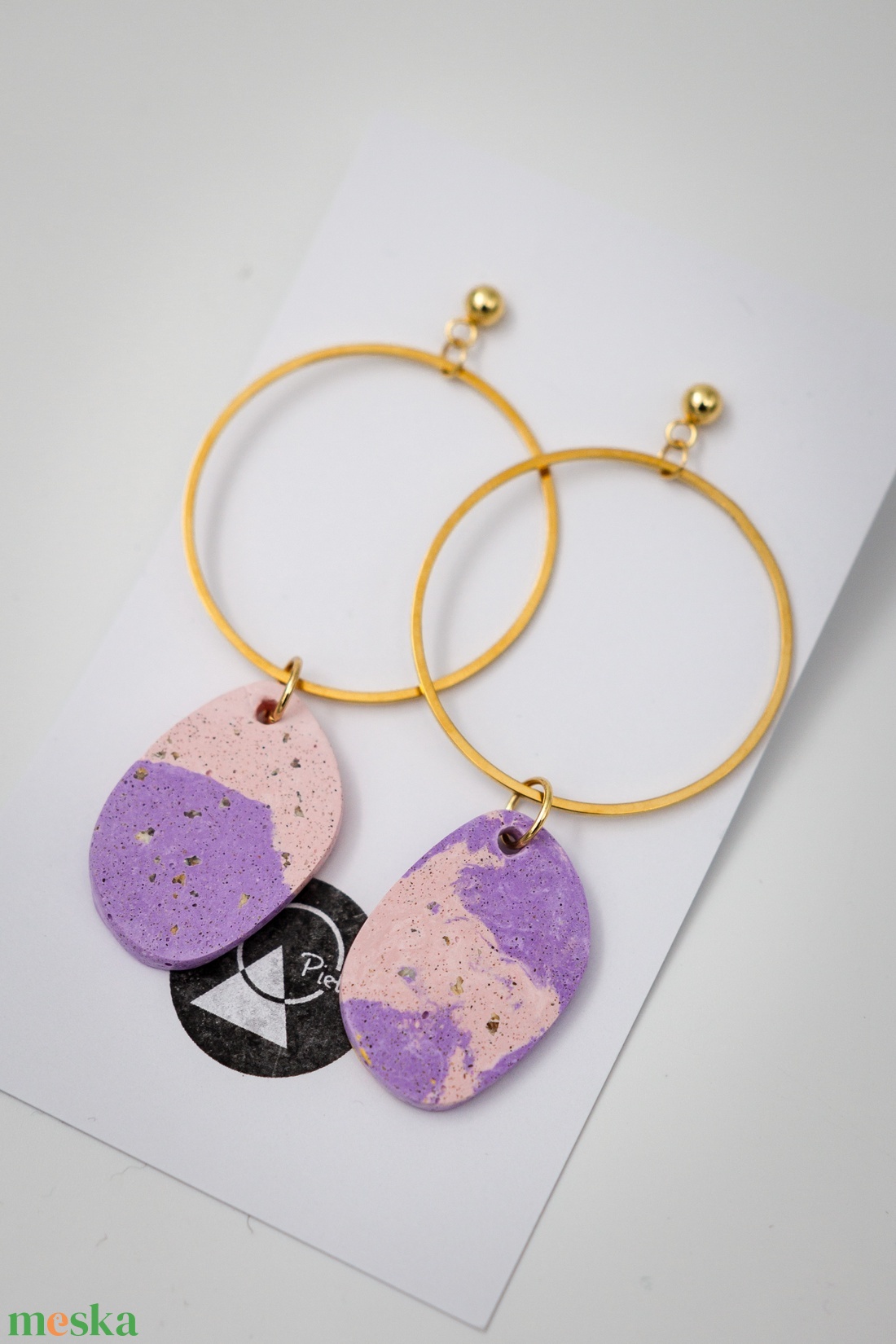 Pasztell - 6397 - ékszer - fülbevaló - lógó fülbevaló - Meska.hu