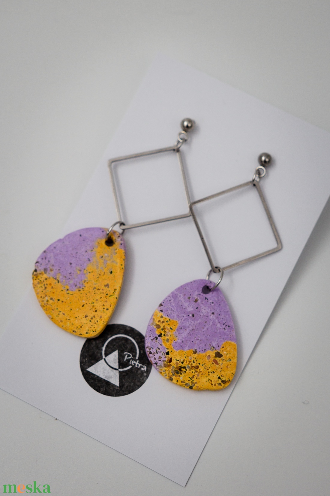 Pasztell - 6383 - ékszer - fülbevaló - lógó fülbevaló - Meska.hu