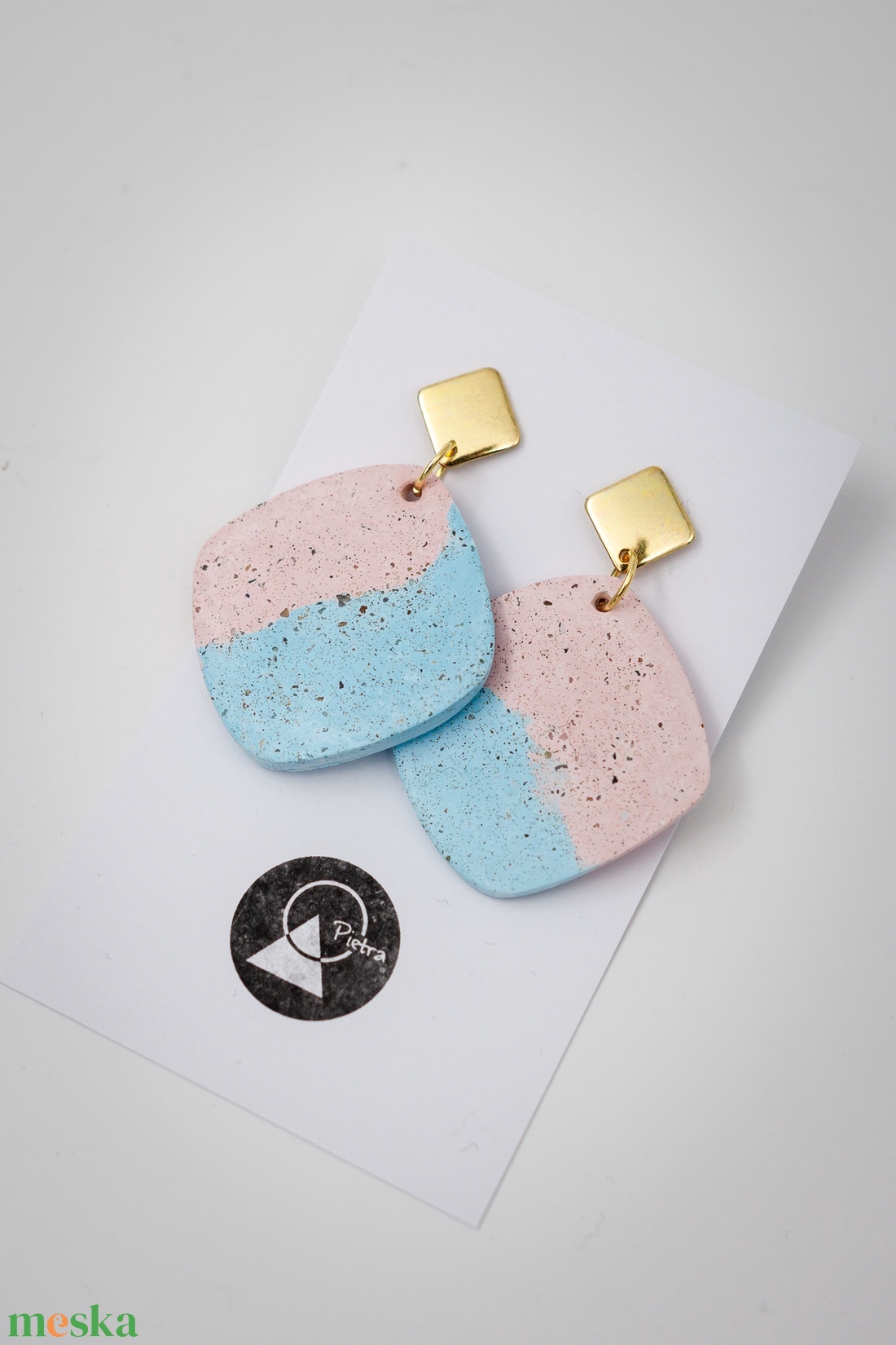 Pasztell - 6390 - ékszer - fülbevaló - lógó fülbevaló - Meska.hu