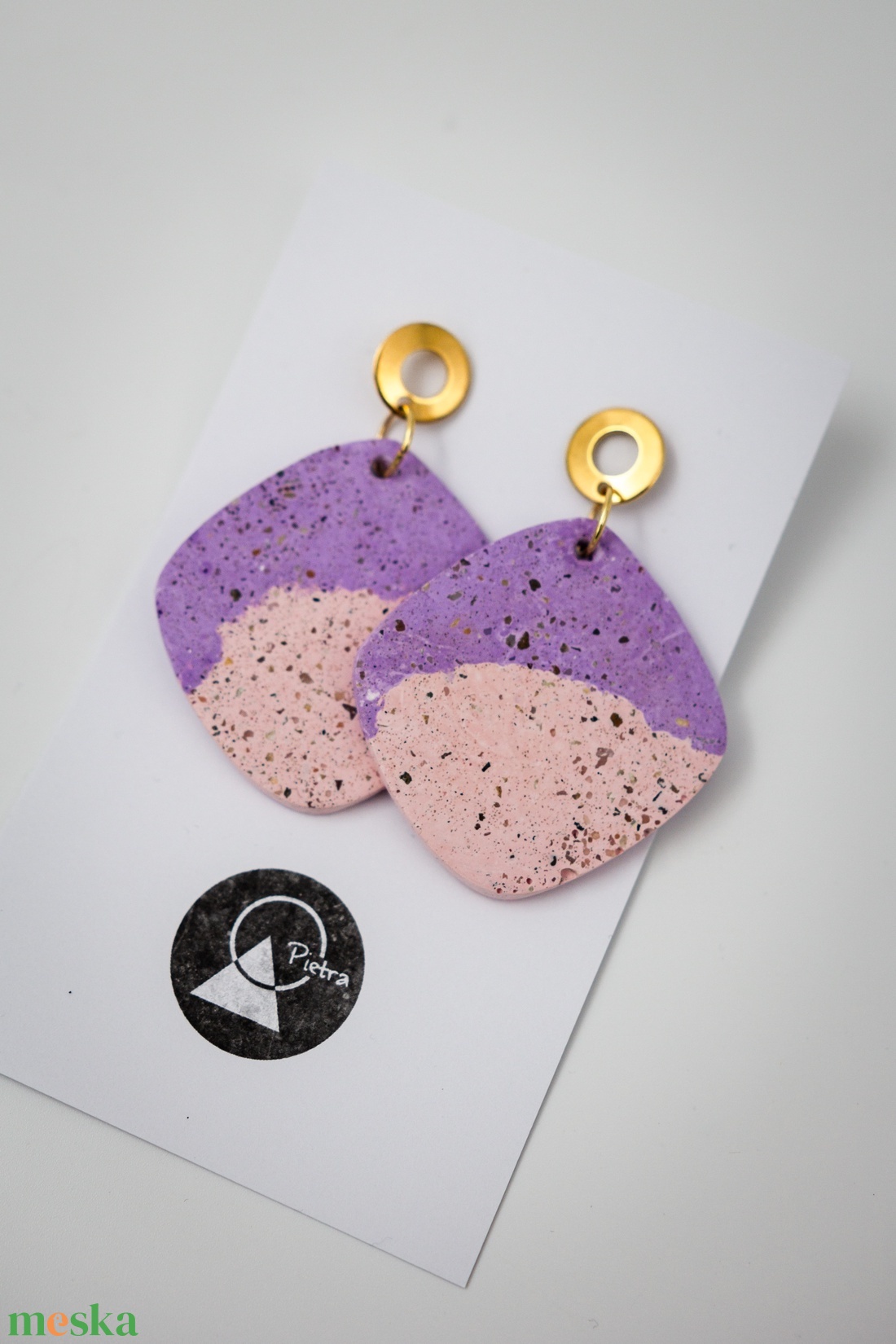 Pasztell - 6380 - ékszer - fülbevaló - lógó fülbevaló - Meska.hu