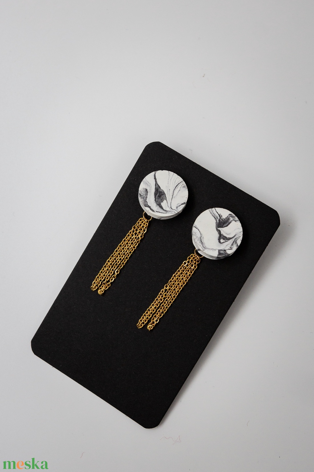 Marble 6117 - ékszer - fülbevaló - lógó fülbevaló - Meska.hu
