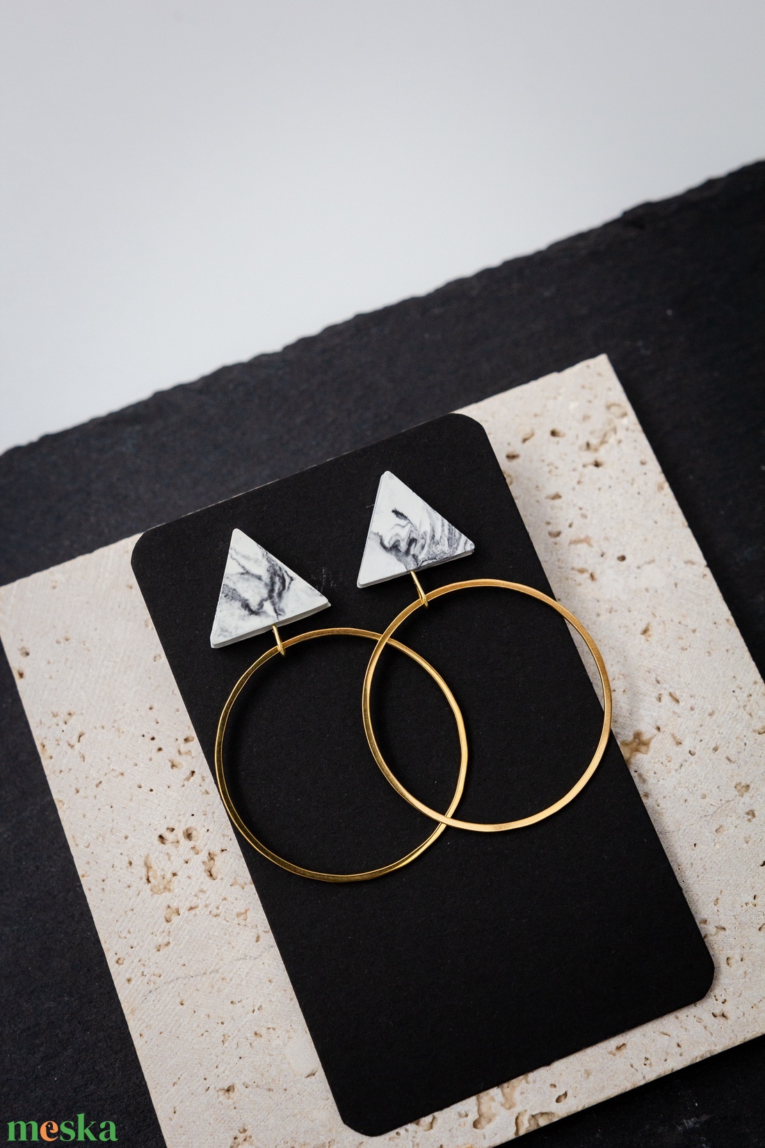 Marble 4 - ékszer - fülbevaló - lógó fülbevaló - Meska.hu