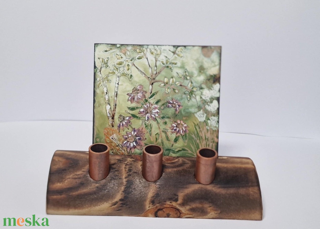 Asztali tolltartó tűzzomác képpel bíborkasvirágokról - otthon & életmód - tárolás & rendszerezés - íróasztali tároló - Meska.hu