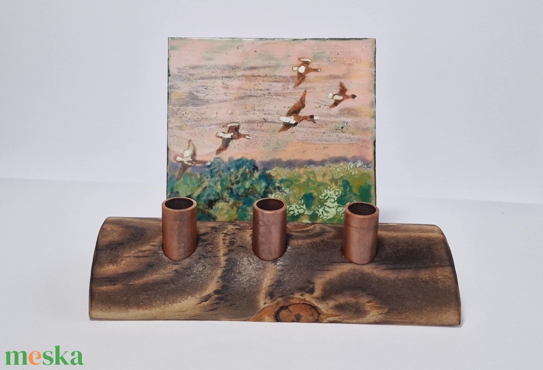 Asztali tolltartó tűzzomác képpel vadludakról - otthon & életmód - tárolás & rendszerezés - íróasztali tároló - Meska.hu