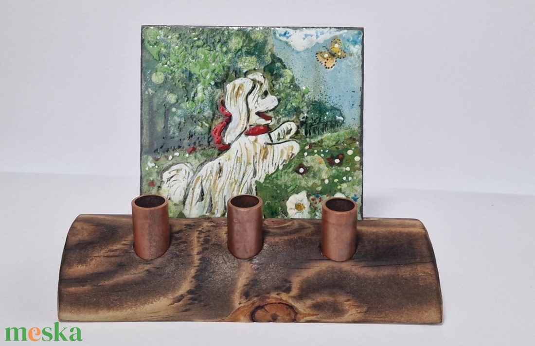 Asztali tolltartó tűzzomác képpel Szepi, a törpepincsiről - otthon & életmód - tárolás & rendszerezés - íróasztali tároló - Meska.hu