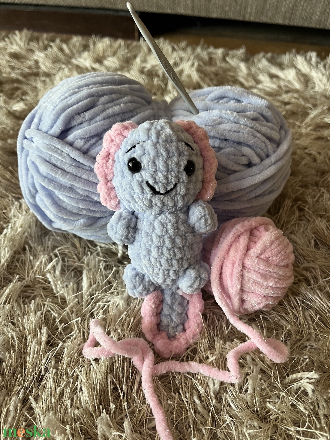 Mini axolotl amigurumi - játék & sport - plüssállat & játékfigura - más figura - Meska.hu Mini axolotl amigurumi - játék & sport - plüssállat & játékfigura - más figura - Meska.hu