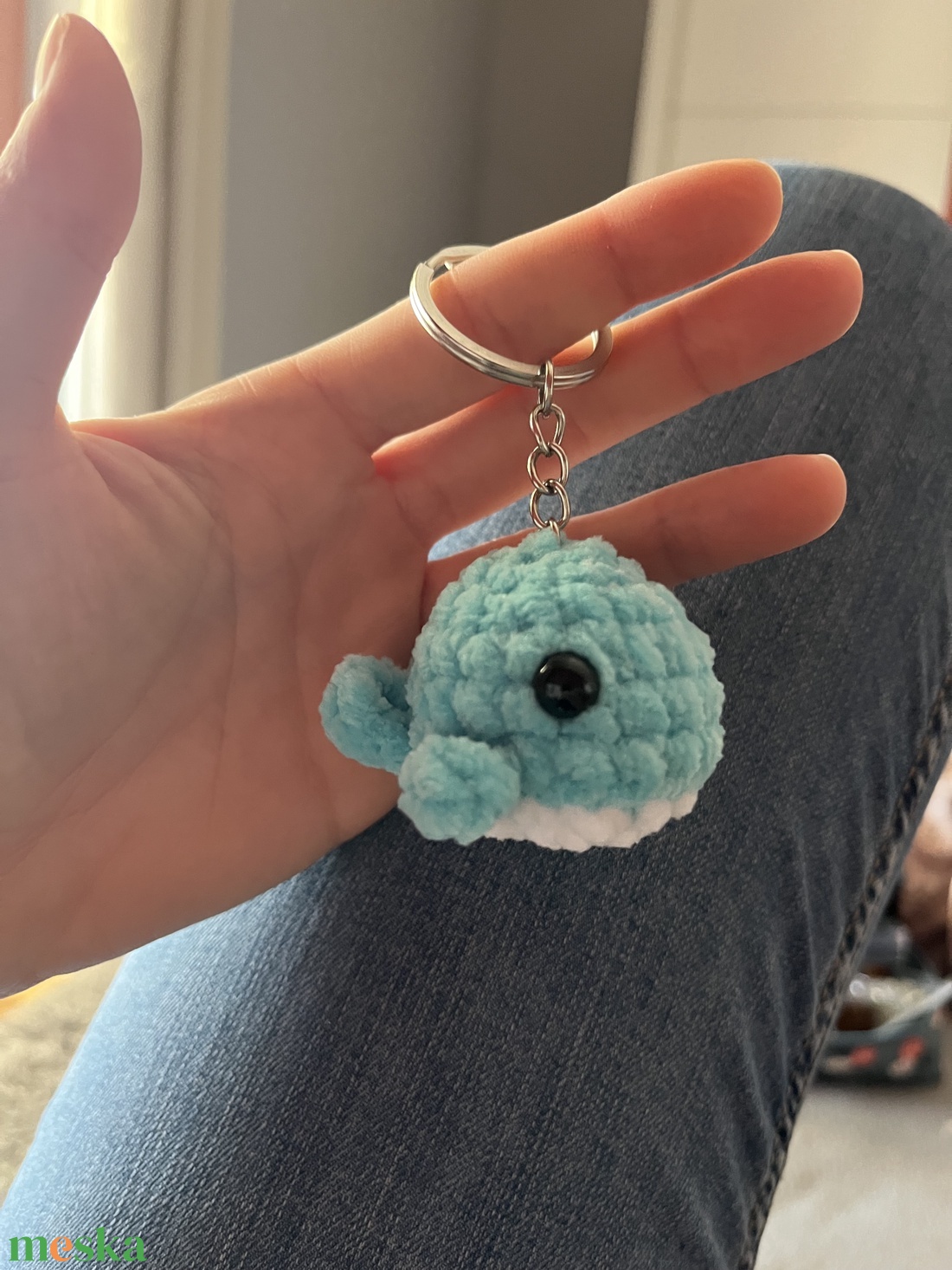 Mini horgolt bálna kulcstartó - táska & tok - kulcstartó & táskadísz - kulcstartó - Meska.hu
