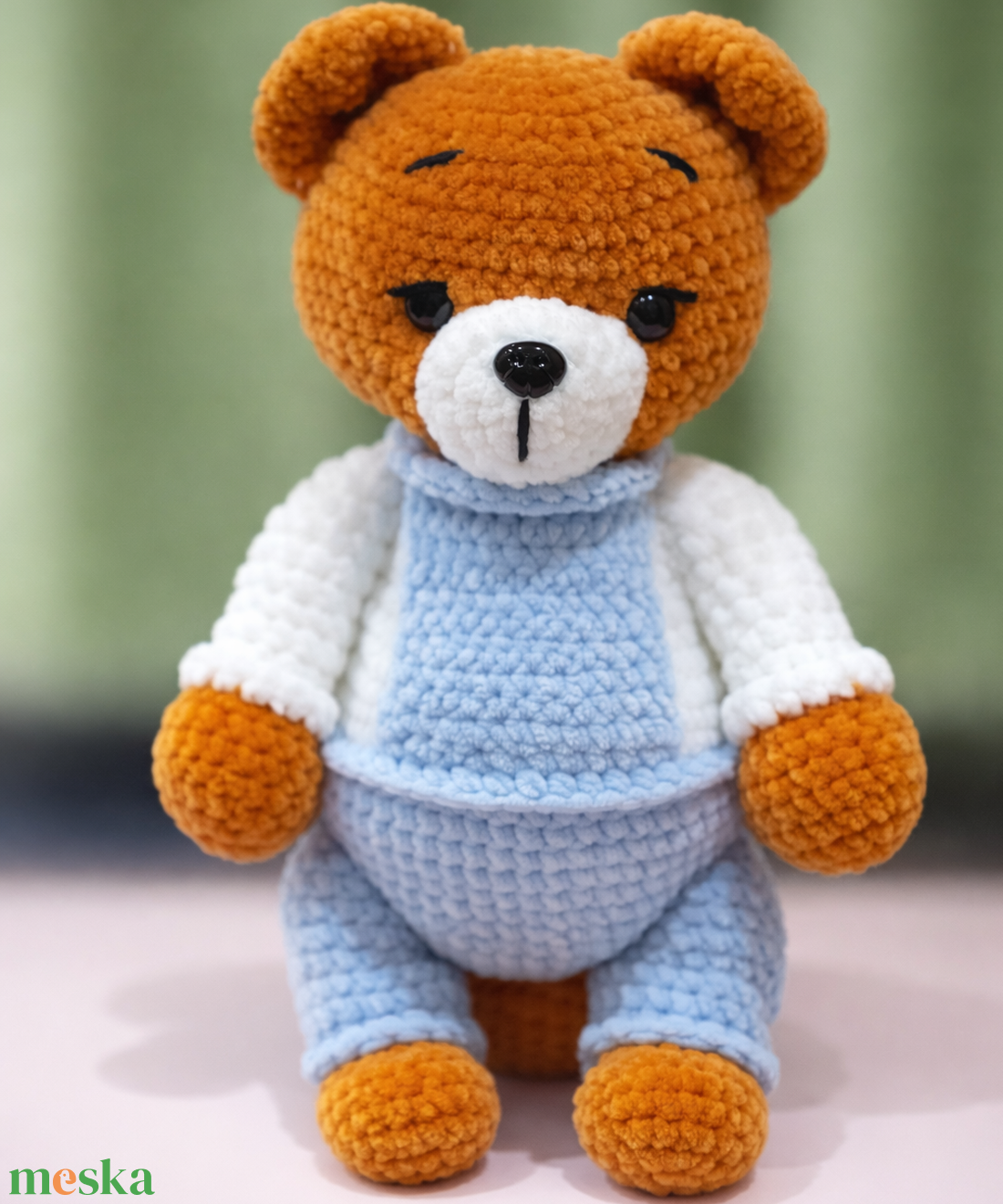 Horgolt Füles Maci - játék & sport - plüssállat & játékfigura - maci - Meska.hu