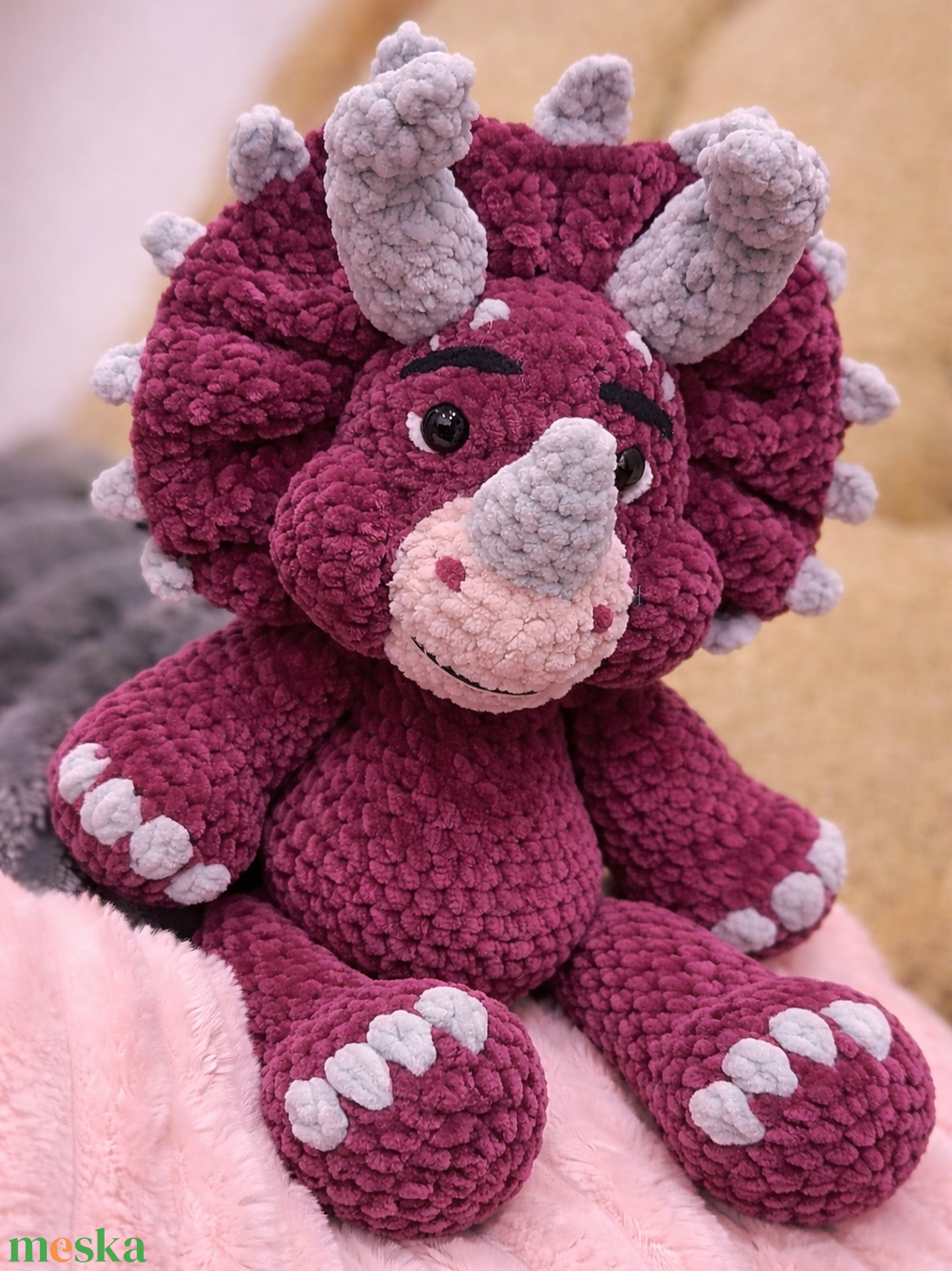 Horgolt Dínó - játék & sport - plüssállat & játékfigura - plüss dínók - Meska.hu