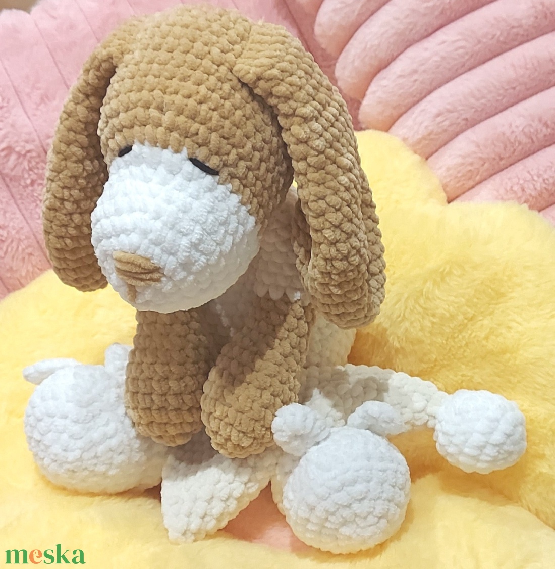 Horgolt Alvó Kutyus - játék & sport - plüssállat & játékfigura - kutya - Meska.hu