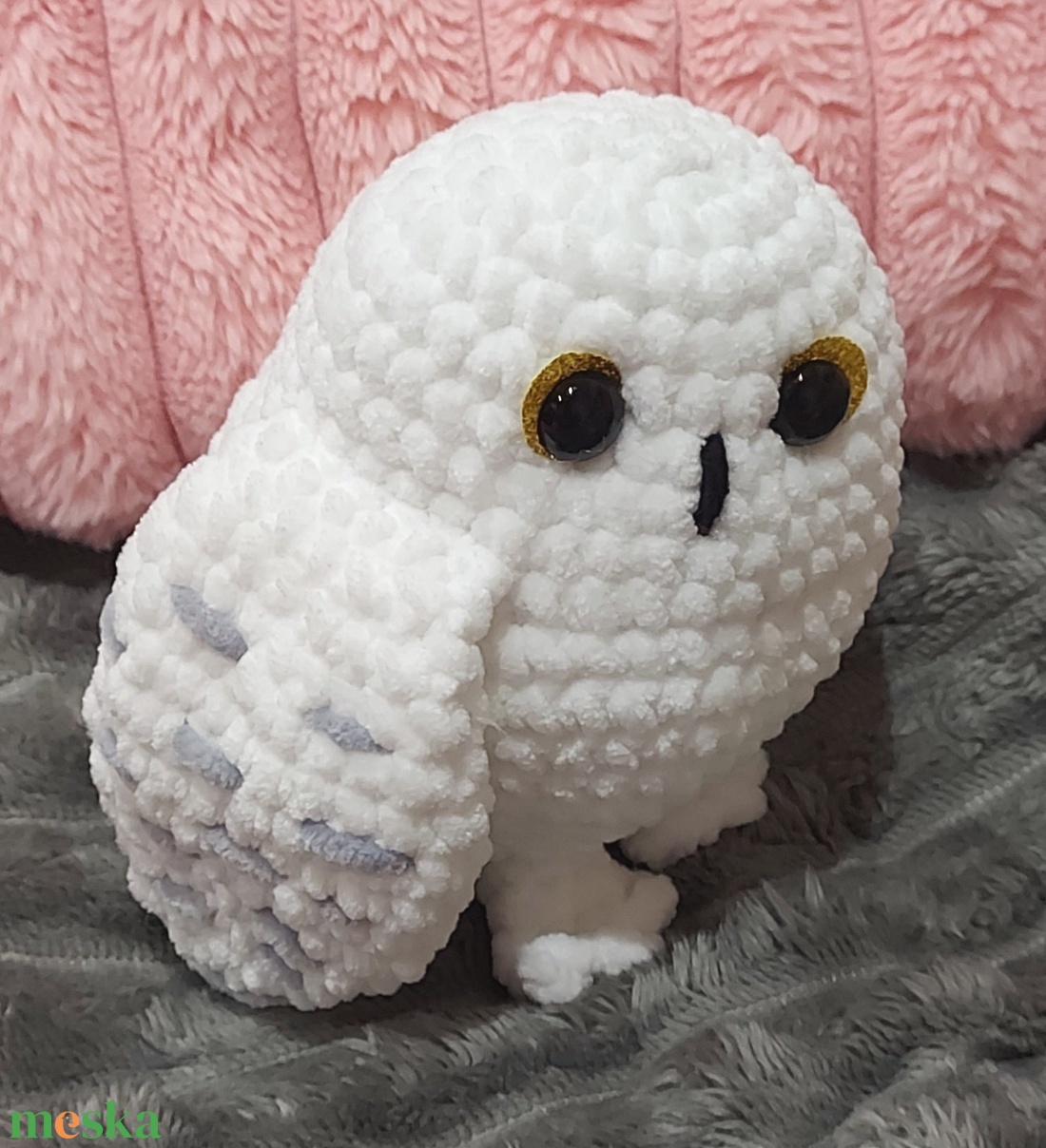 Horgolt Hóbagoly - játék & sport - plüssállat & játékfigura - bagoly - Meska.hu