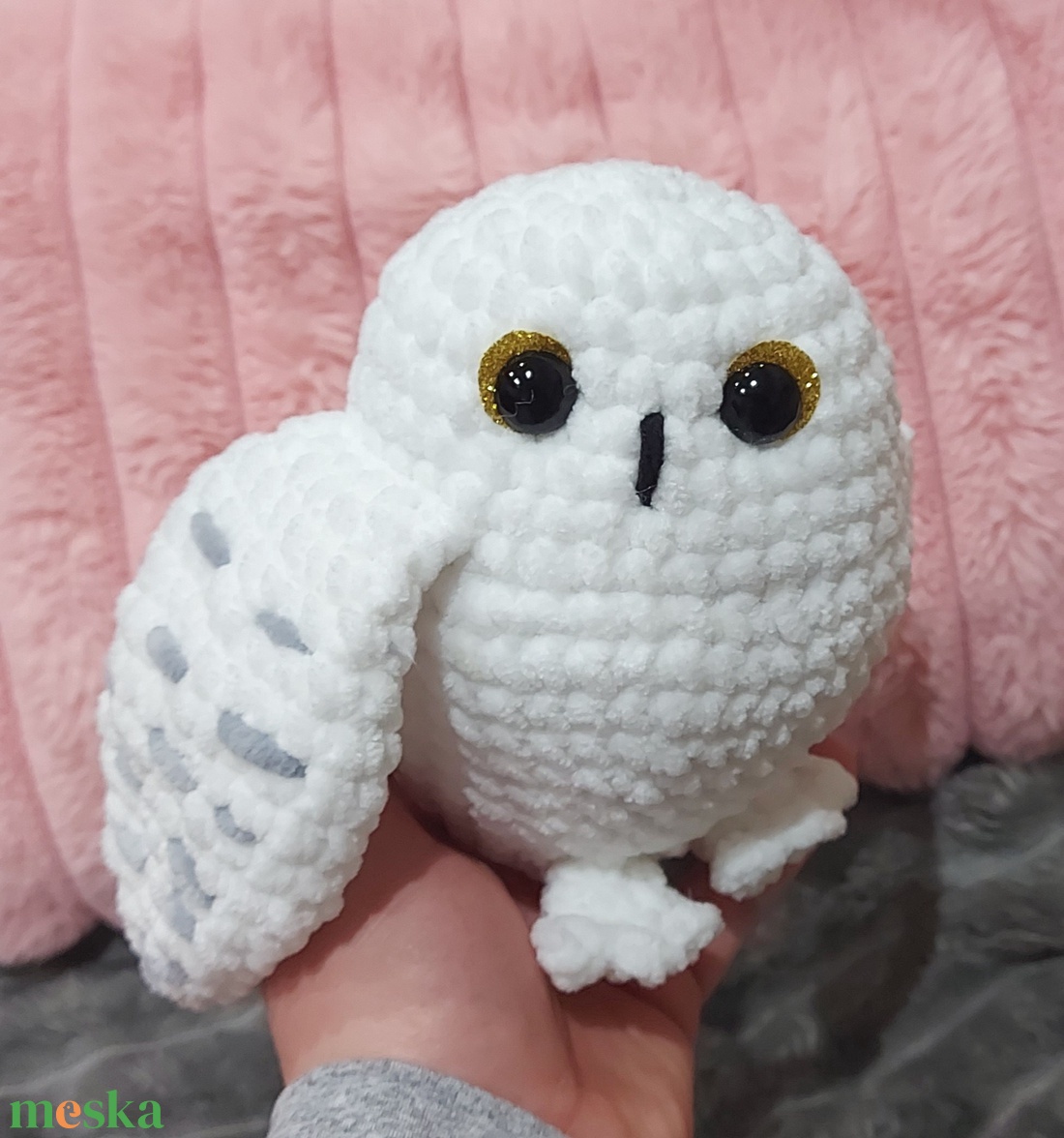 Horgolt Hóbagoly - játék & sport - plüssállat & játékfigura - bagoly - Meska.hu