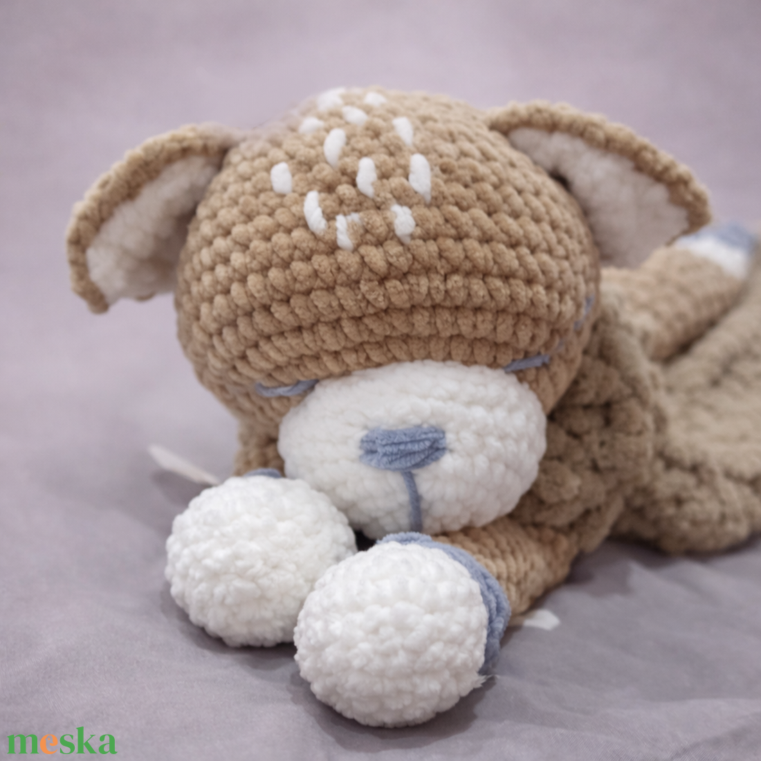 Horgolt Alvós Cica - játék & sport - plüssállat & játékfigura - plüss bárány - Meska.hu