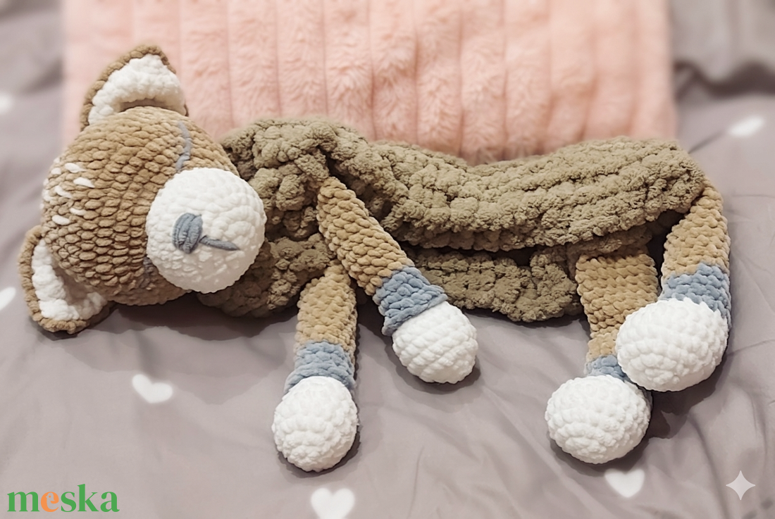 Horgolt Alvós Cica - játék & sport - plüssállat & játékfigura - plüss bárány - Meska.hu