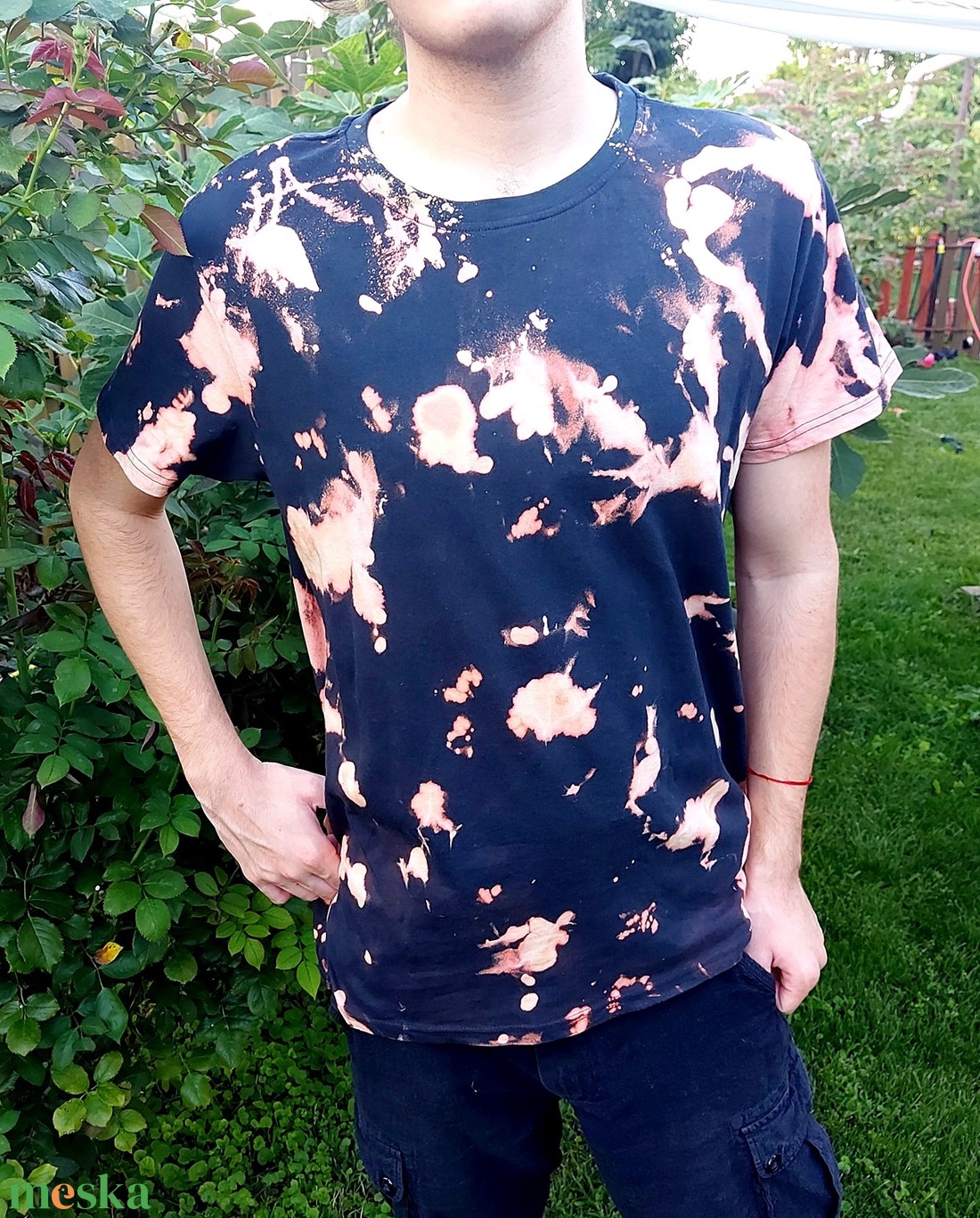 Póló batikolt festett-festett póló - ruha & divat - női ruha - póló, felső - Meska.hu