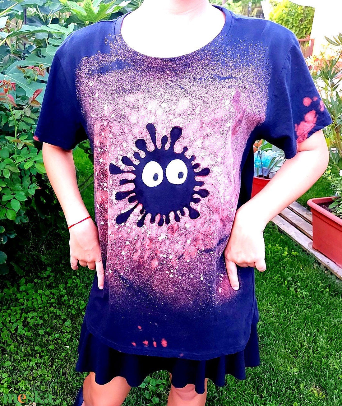 Póló festett-batikolt póló - ruha & divat - férfi ruha - póló - Meska.hu