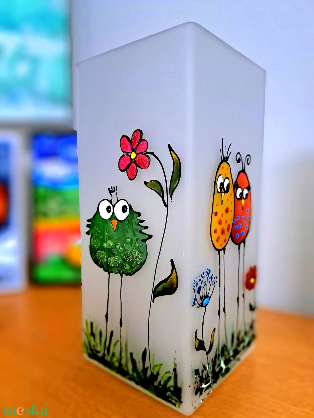 Asztali festett lámpa - otthon & életmód - lámpa - asztali lámpa - Meska.hu Asztali festett lámpa - otthon & életmód - lámpa - asztali lámpa - Meska.hu