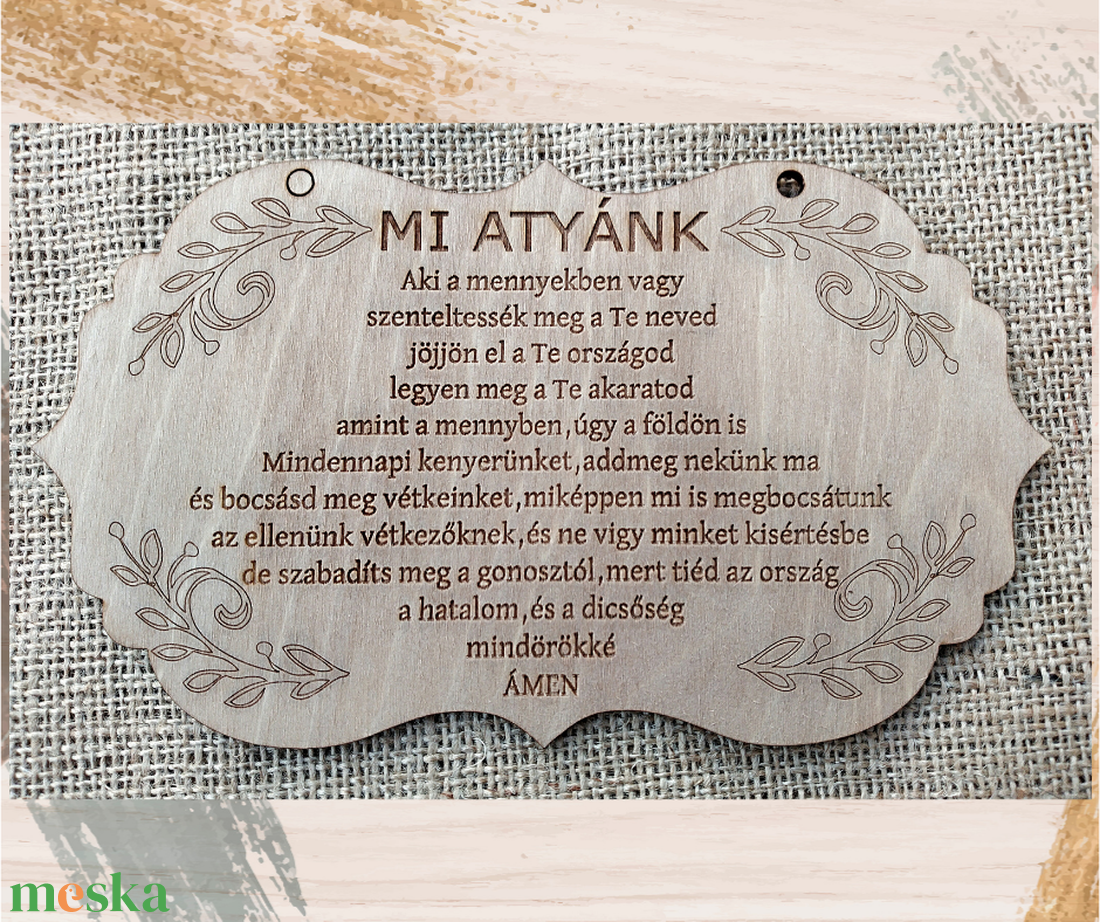 Fa tábla ima Mi atyánk - otthon & életmód - vallás - házi áldás - Meska.hu Fa tábla ima Mi atyánk - otthon & életmód - vallás - házi áldás - Meska.hu