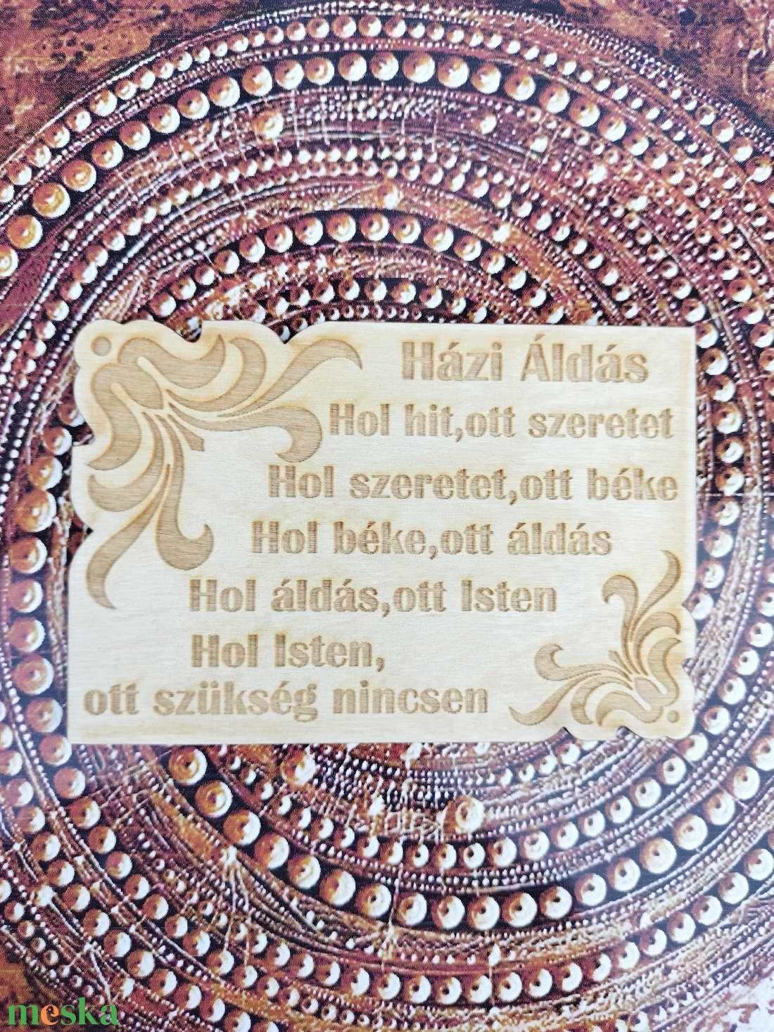 Házi áldás áldás fa tábla gravírozott házáldás  - otthon & életmód - vallás - házi áldás - Meska.hu