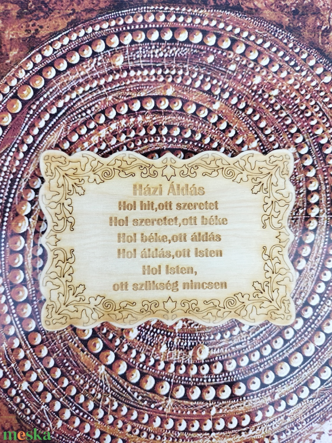 Házi áldás áldás fa tábla gravírozott házáldás  - otthon & életmód - vallás - házi áldás - Meska.hu