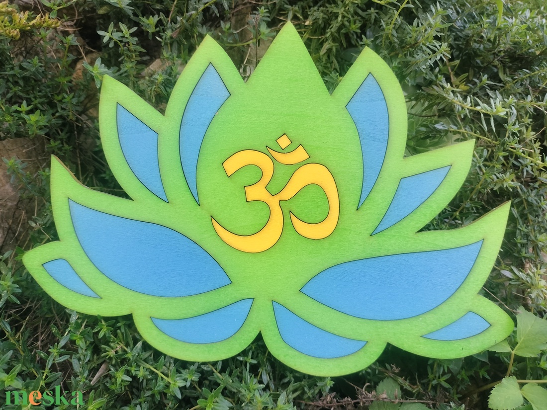 AUM OM Lótusz spirituális meditáció Aum Om / hinduizmus jóga spirituális szimbólum - otthon & életmód - dekoráció - dísztárgy - Meska.hu