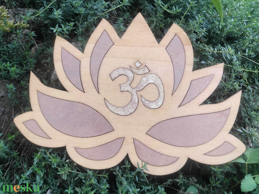 AUM OM Lótusz spirituális meditáció Aum Om / hinduizmus jóga spirituális szimbólum - otthon & életmód - dekoráció - dísztárgy - Meska.hu