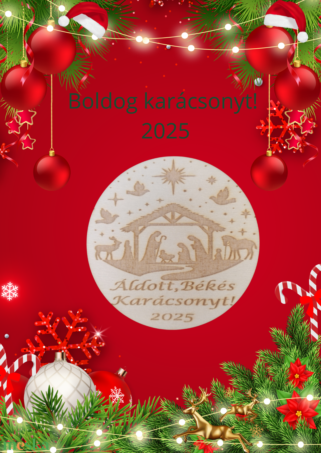 Karácsonyi hűtőmágnes gravírozott Boldog Karácsonyt 2025 Áldott Békés ünnepeket - karácsony - karácsonyi ajándékozás - karácsonyi képeslap, üdvözlőlap, ajándékkísérő - Meska.hu Karácsonyi hűtőmágnes gravírozott Boldog Karácsonyt 2025 Áldott Békés ünnepeket - karácsony - karácsonyi ajándékozás - karácsonyi képeslap, üdvözlőlap, ajándékkísérő - Meska.hu