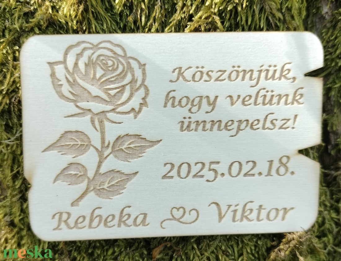 Esküvői köszönő ajándék  köszönet ajándék gravírozott ültető hűtőmágnes - esküvő - emlék & ajándék - köszönőajándék - Meska.hu