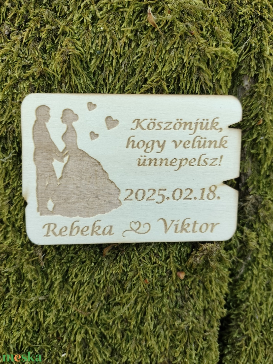 Esküvői köszönő ajándék  köszönet ajándék gravírozott ültető hűtőmágnes - esküvő - emlék & ajándék - köszönőajándék - Meska.hu