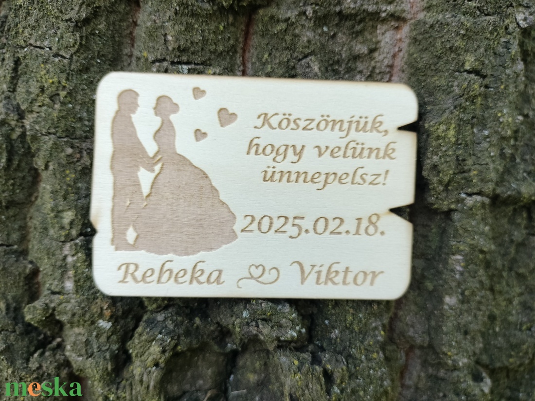Esküvői köszönő ajándék  köszönet ajándék gravírozott ültető hűtőmágnes - esküvő - emlék & ajándék - köszönőajándék - Meska.hu