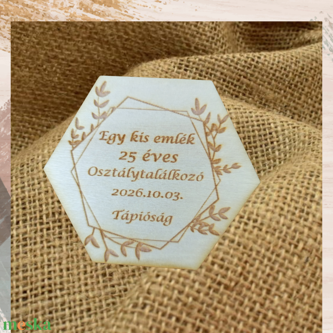 Egyedi köszönő ajándék születésnap névnap  köszönet ajándék gravírozott ültető hűtőmágnes - esküvő - emlék & ajándék - köszönőajándék - Meska.hu